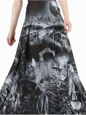 Necropolis Maxi Skirt by BlackMilk Clothing  RARE small
